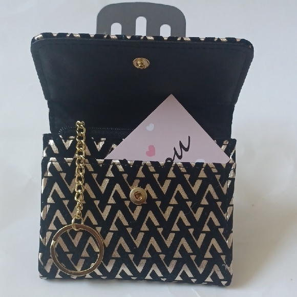 Adrienne Vittadini Black and Gold Wallet - Picture 5 of 6
